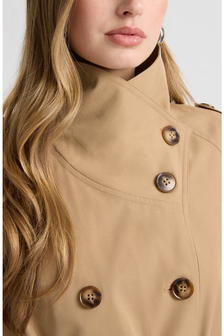 Belted Double Breasted Trench Coat, Alternate, color, BRITISH TAN