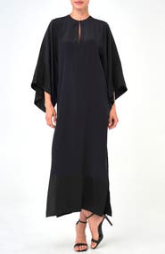 ocean+main Wide Sleeve Silk Tunic Dress
