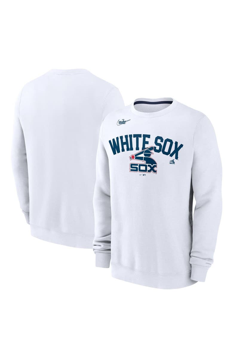 Nike Men's Nike White Chicago White Sox Cooperstown Collection Fleece Pullover Sweatshirt, Main, color, White