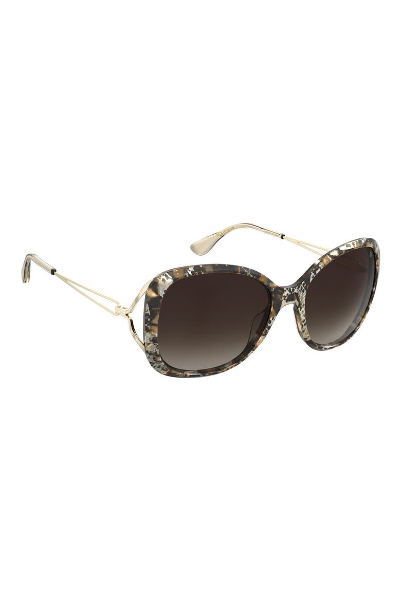58mm Gradient Square Sunglasses, Alternate, color, PATTERN HAVANA/ BROWN SF
