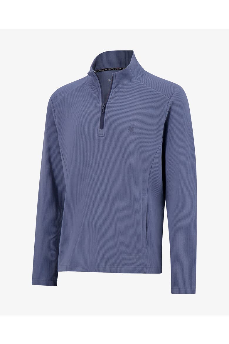 Men Corduroy Quarter Zip, Alternate, color, Midnight blue
