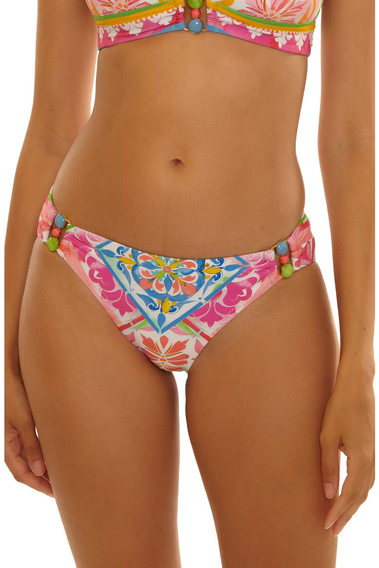 Mijas Mixed Print Hipster Bikini Bottoms, Main, color, PINK MULTI