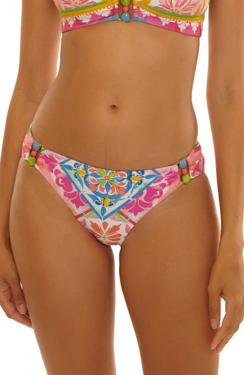 Mijas Mixed Print Hipster Bikini Bottoms