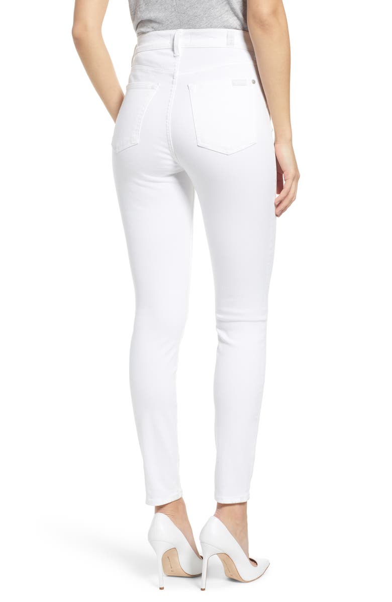 7 For All Mankind High Waist Ankle Skinny Jeans, Alternate, color,