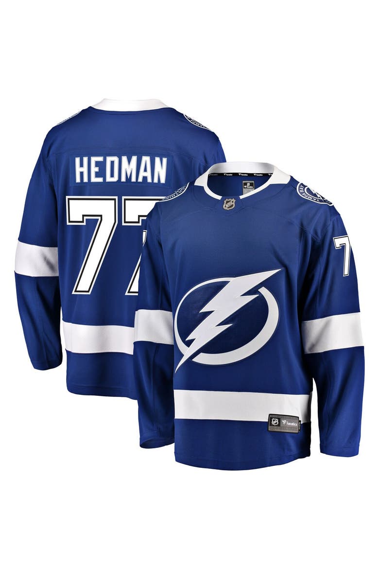 Men's Fanatics Branded Victor Hedman Blue Tampa Bay Lightning Home Premier Breakaway Player Jersey, Main, color, Blue