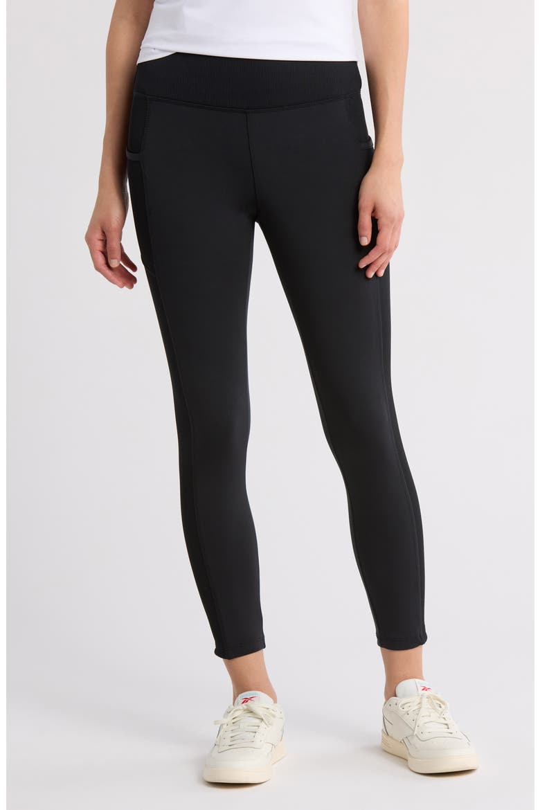 Solid Pocket Leggings, Main, color, CAVIAR