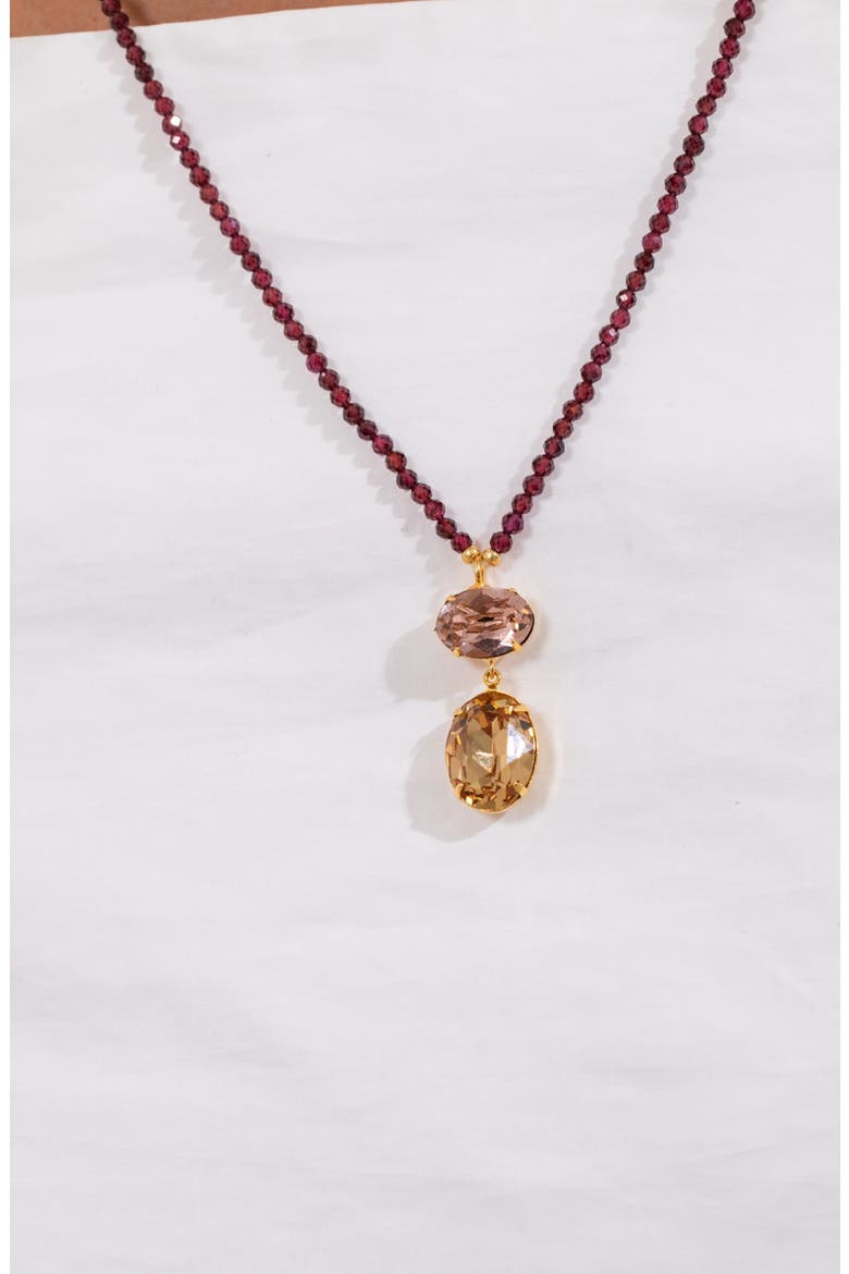 Freya Pendant Necklace, Alternate, color, GARNET
