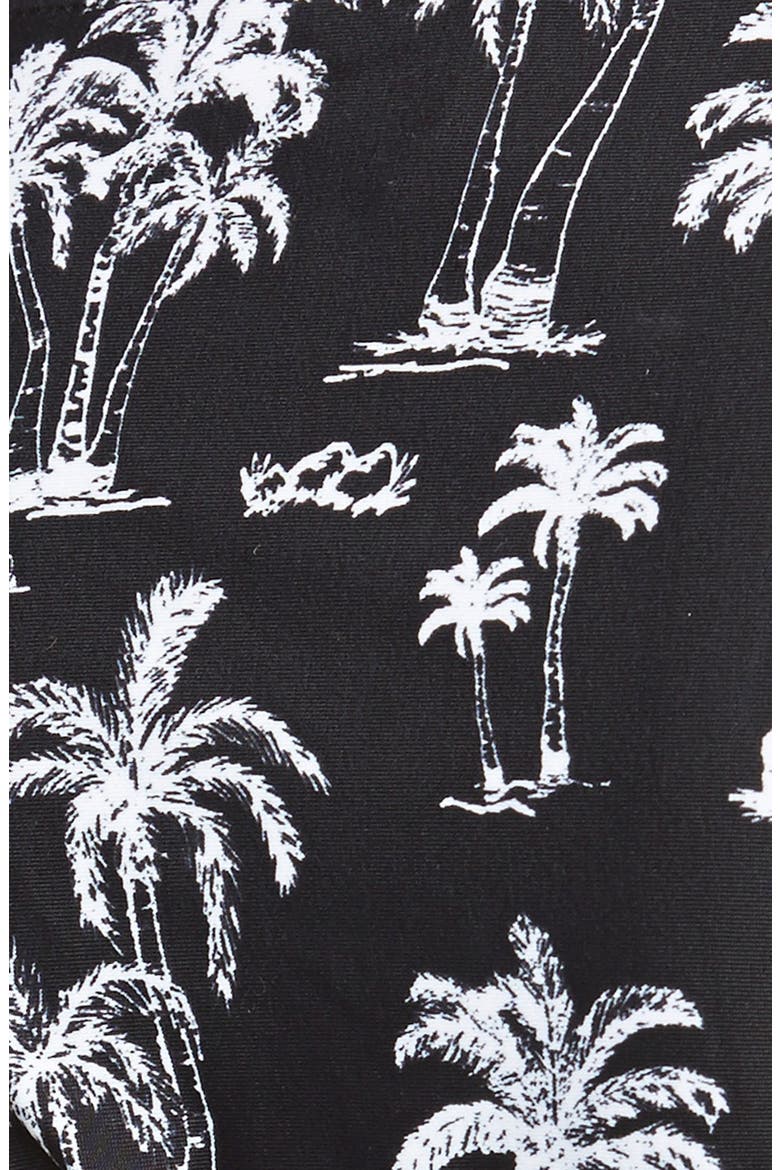 'Palm Reader' Side Tie Bikini Bottoms, Alternate, color, BLACK
