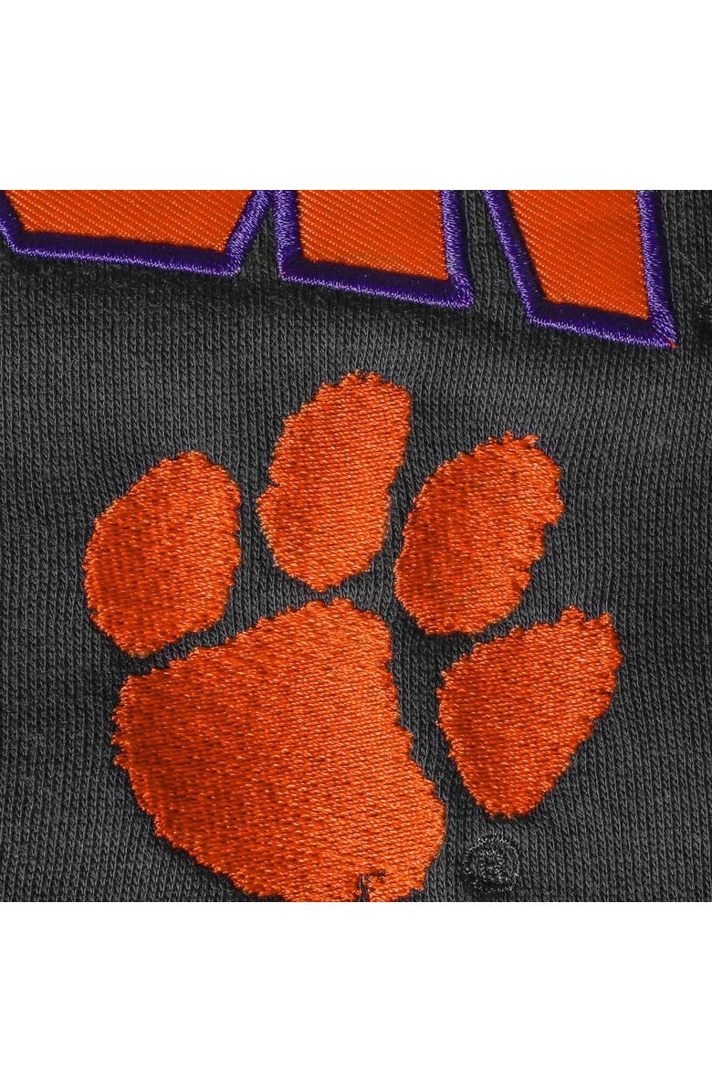STADIUM ATHLETIC Youth Charcoal Clemson Tigers Applique Arch & Logo Full-Zip Hoodie, Alternate, color, 