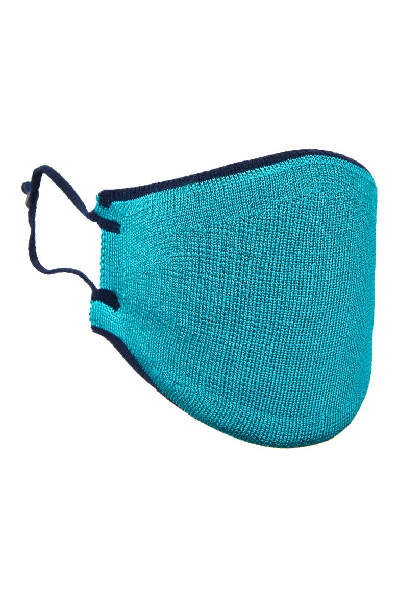 Collection Artisinal Tweed Adult Face Mask, Main, color, BLUE/ GREEN