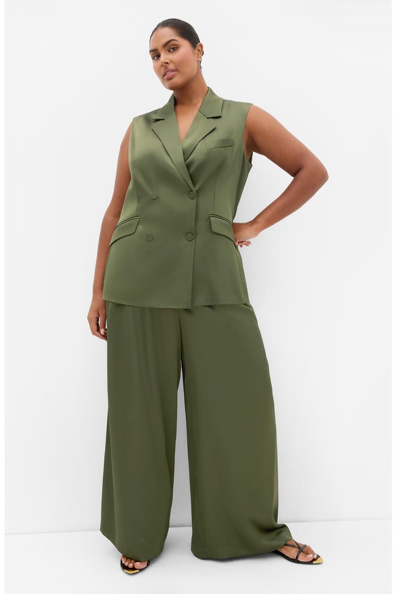Rylie Palazzo Wide Leg Pants, Alternate, color, OLIVE