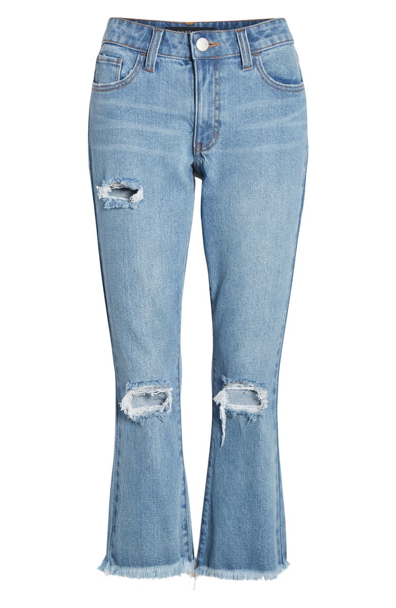 Prosperity Denim Ripped Crop Flare Jeans, Alternate, color,