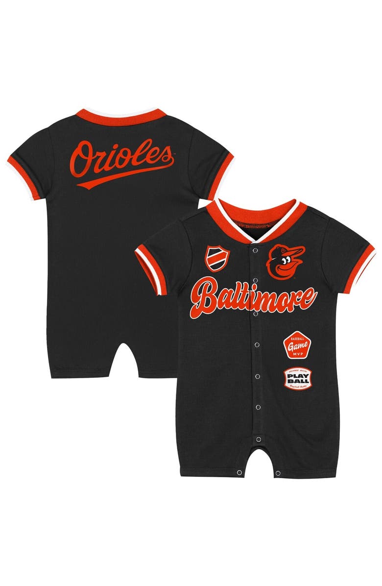 Outerstuff Infant Outerstuff Black Baltimore Orioles Pinch Coverall, Main, color, Black