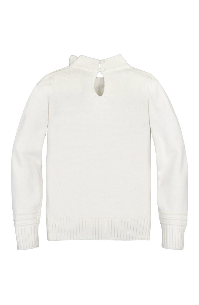 Hope & Henry Baby Girls' Tie-Neck Sweater, Infant, Alternate, color, White