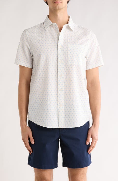 Shell Cotton Seersucker Short Sleeve Shirt
