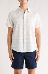 14th & Union Shell Cotton Seersucker Short Sleeve Shirt