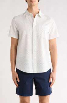 14th & Union Shell Cotton Seersucker Short Sleeve Shirt