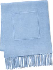Lafayette 148 New York Patch Pocket Wool & Cashmere Fringe Scarf
