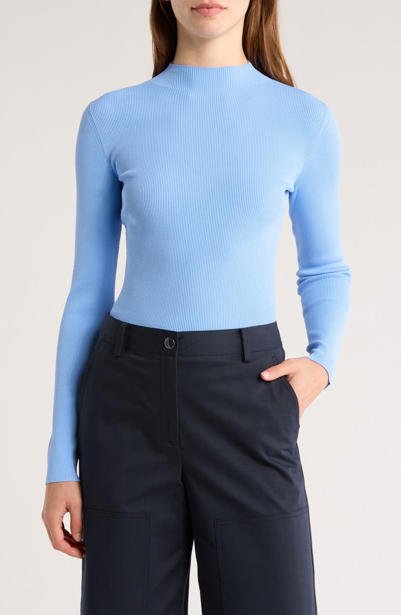 Theory Leenda Mock Neck Ribbed Sweater, Main, color, 