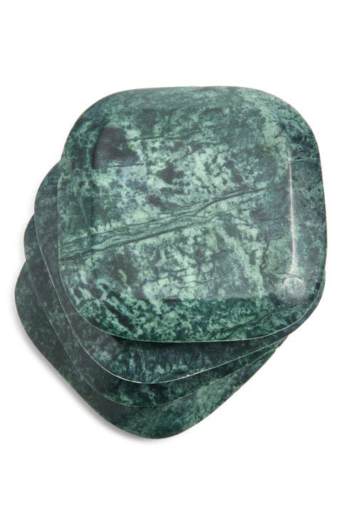Set of 4 Square Marble Coasters