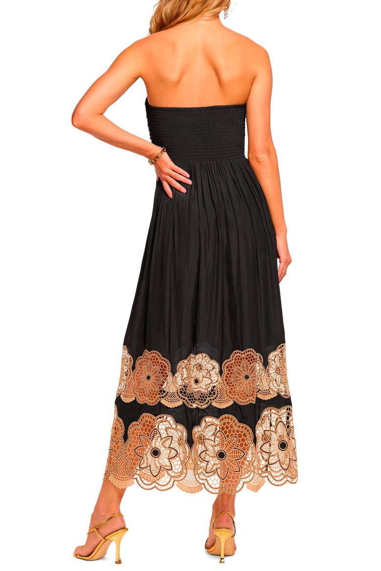 Milani Strapless Maxi Dress, Alternate, color, BLACK