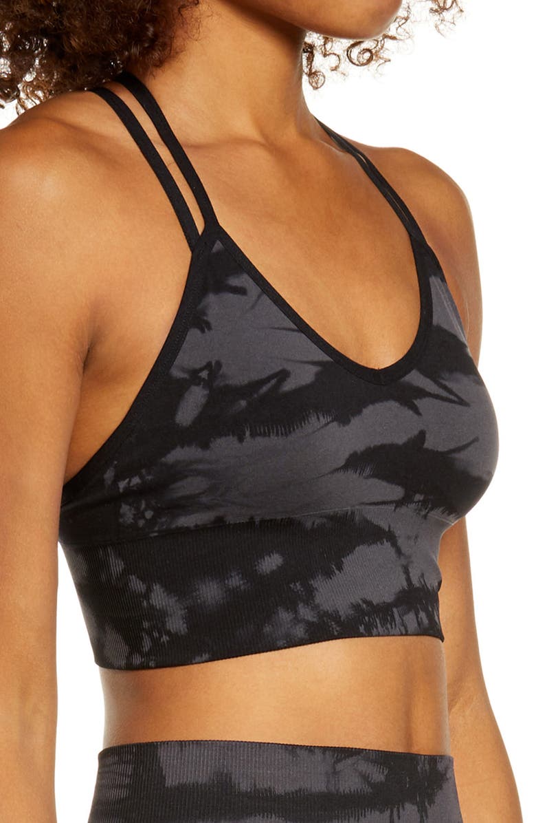 Zella Tie Dye Seamless Sports Bra, Alternate, color, 