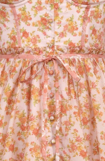 Penelope Floral Puff Sleeve Corset Maxi Dress