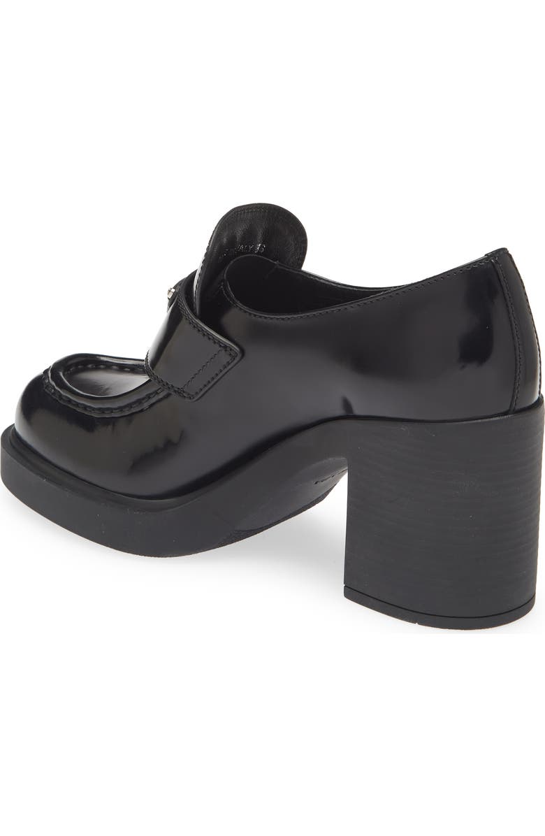 Prada Chocolate Platform Loafer, Alternate, color,