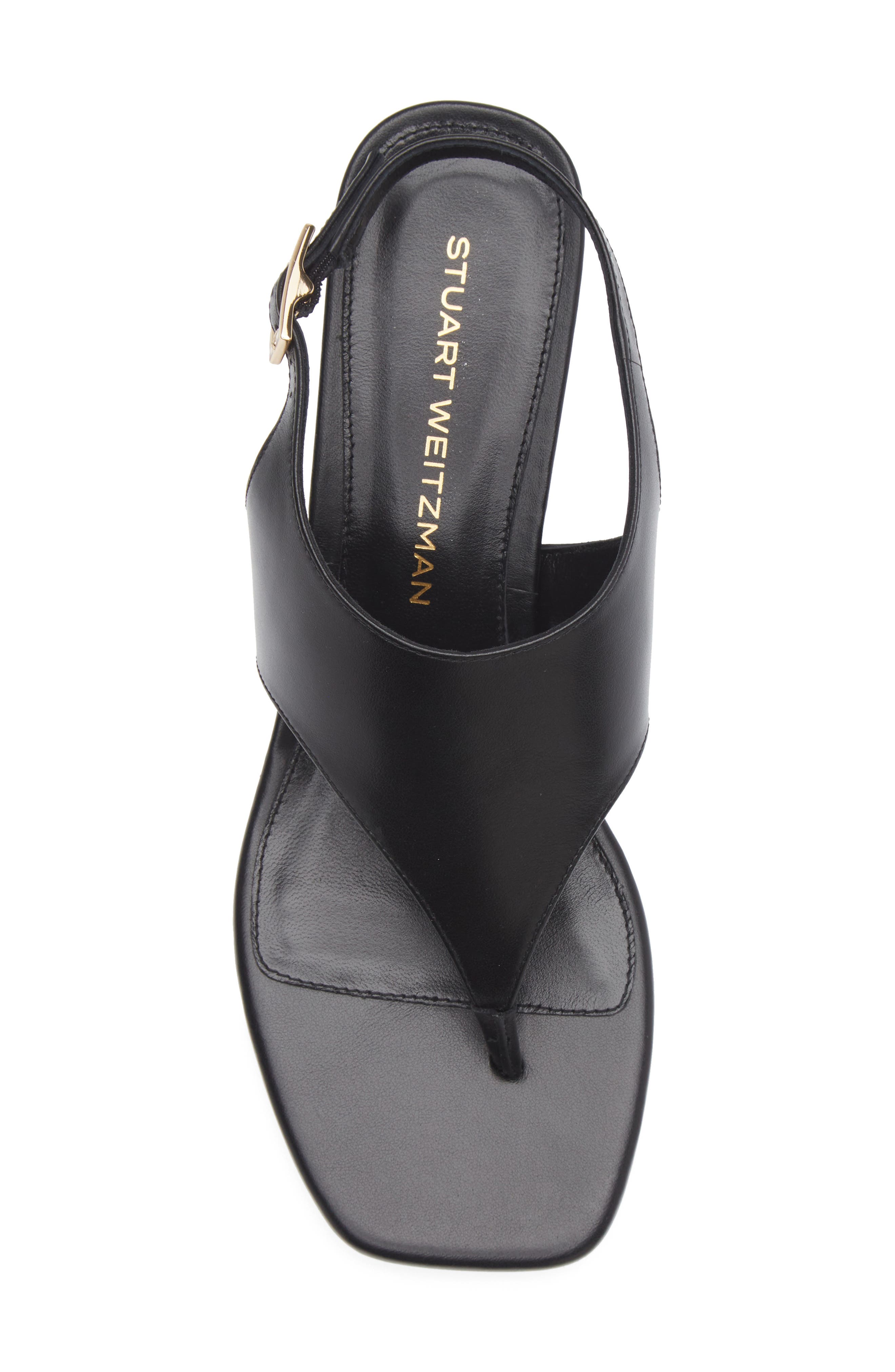 Stuart Weitzman Ankle Strap Sandal, Alternate, color, Black