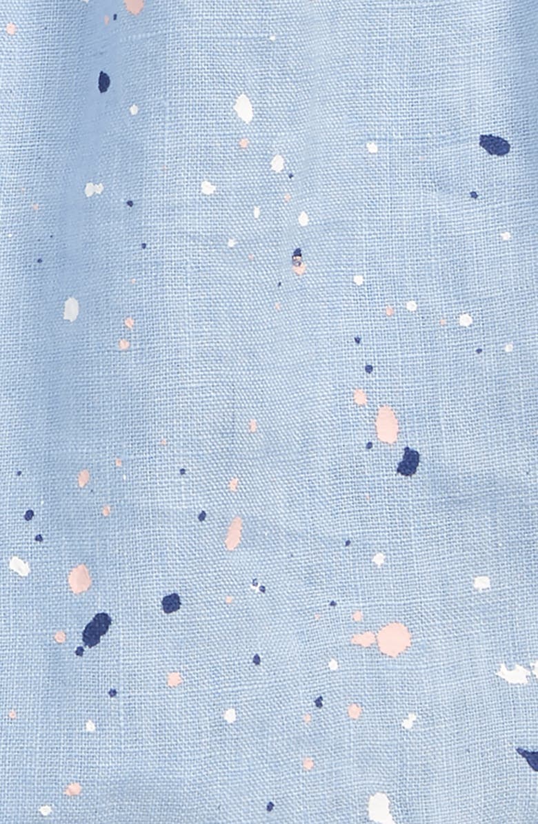 Bella Dahl Fray Splatter Linen Shorts, Alternate, color,