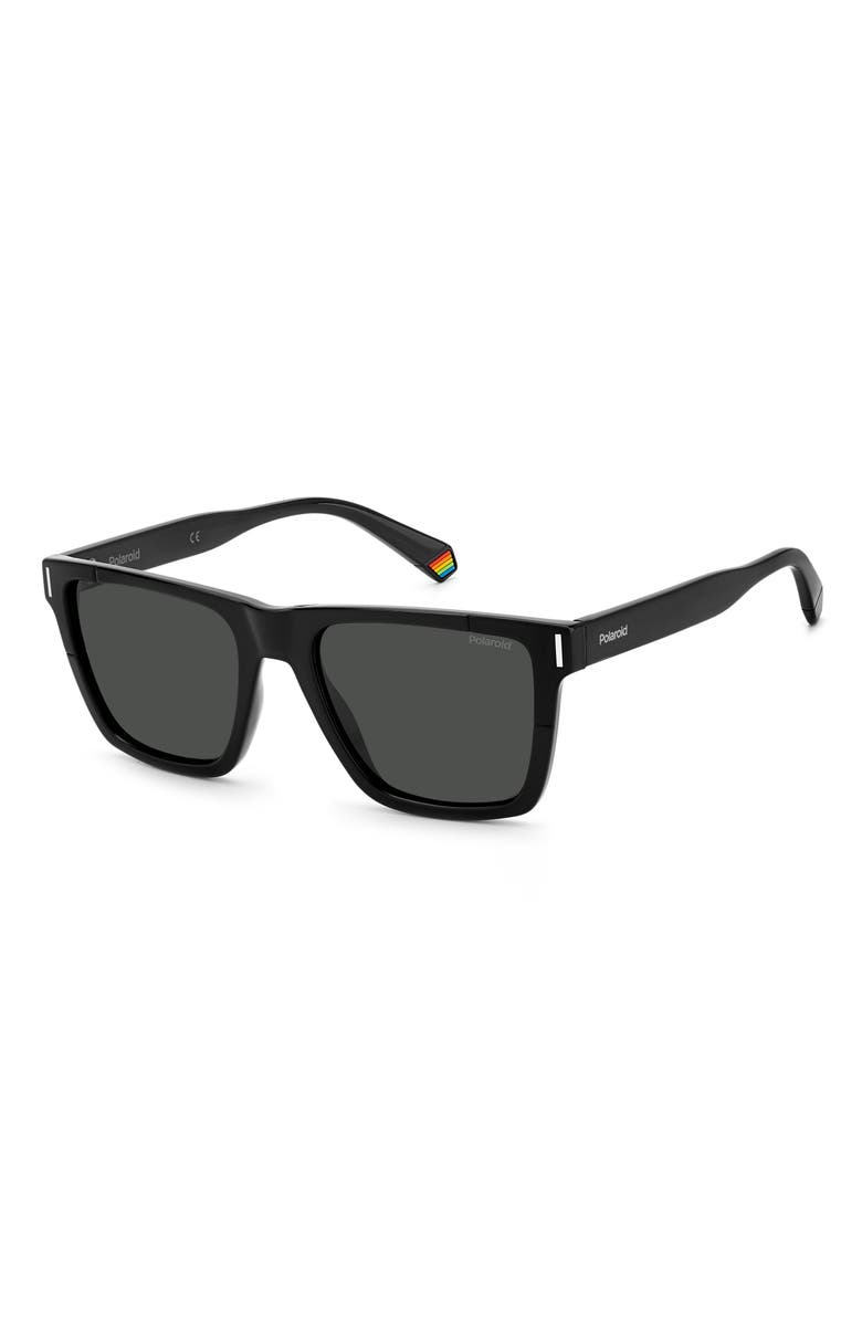 Polaroid 54mm Polarized Rectangular Sunglasses, Alternate, color, 