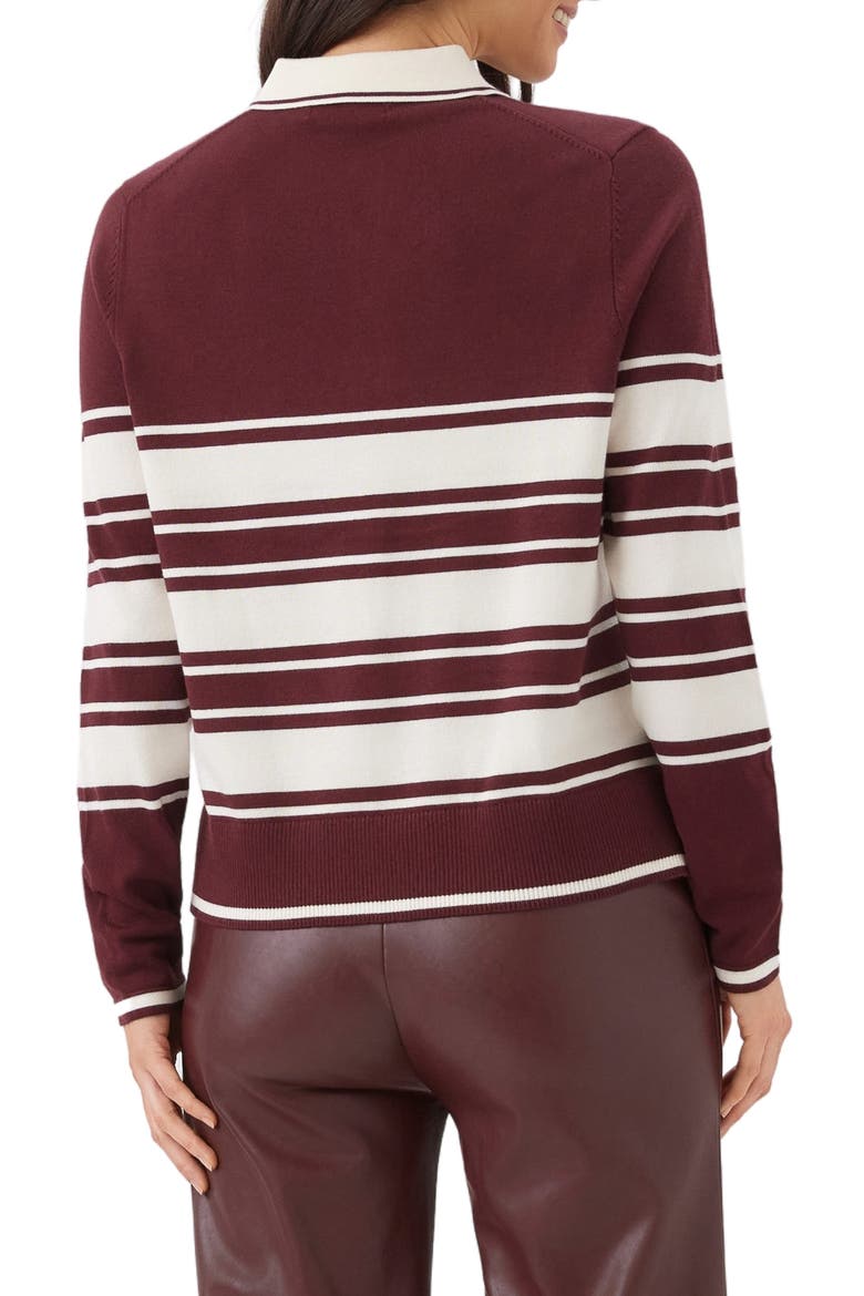Game Day Striped Sweater, Alternate, color, WINE W/ CREAM