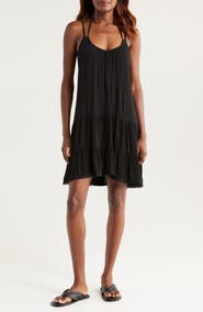 Nordstrom Tiered Crinkle Cover-Up Dress