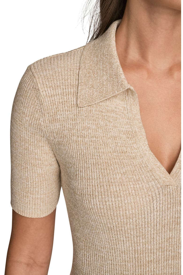Metallic Collar Sweater, Alternate, color, CREAM/ GOLD