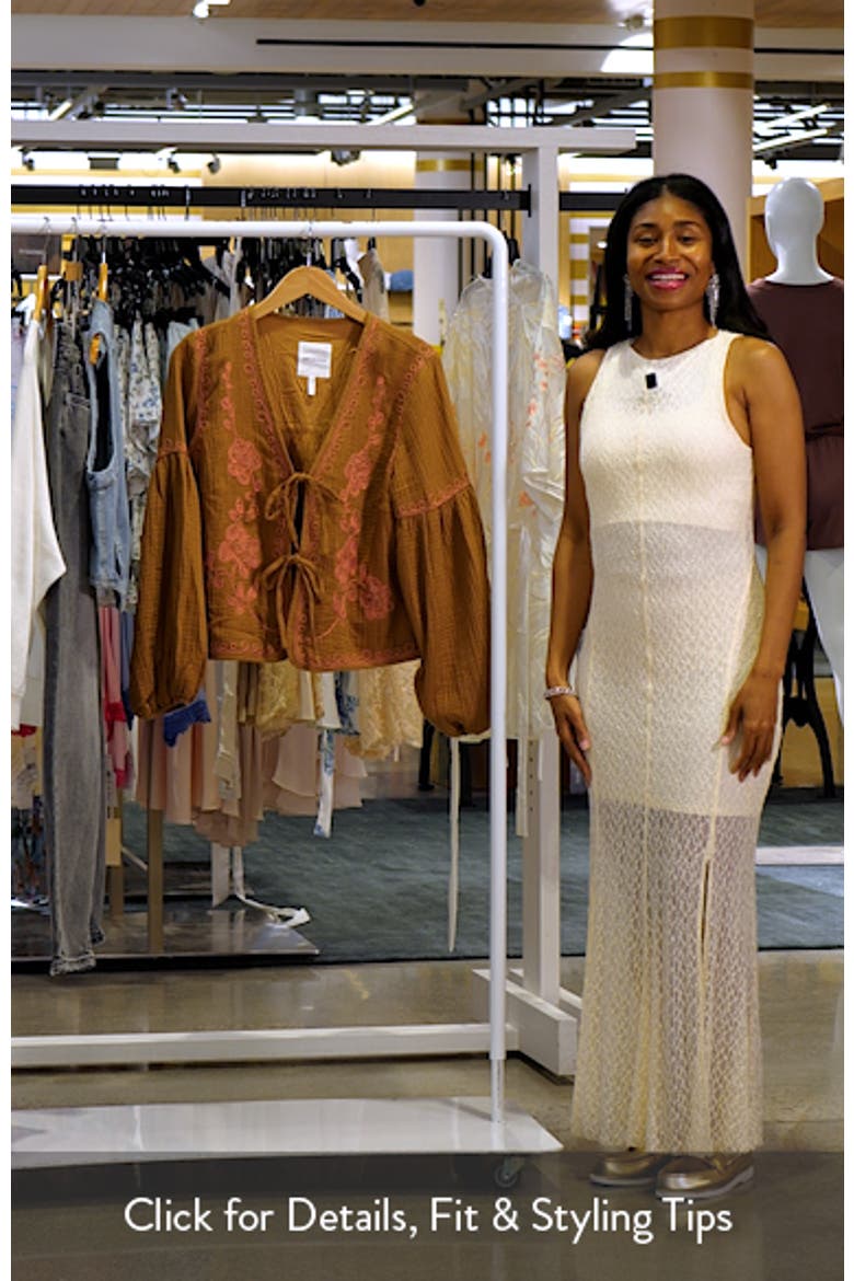 Embroidered Blouson Sleeve Jacket video