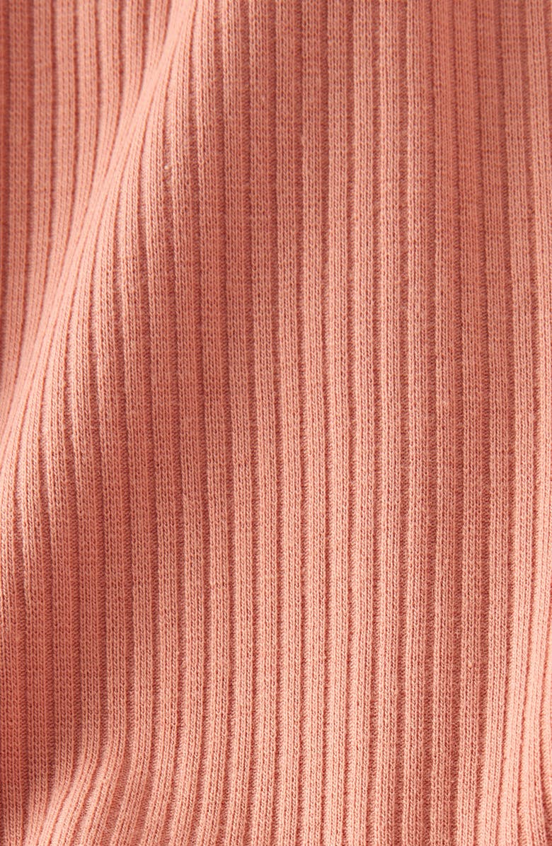 Nordstrom Rib Romper, Alternate, color, Pink Desert