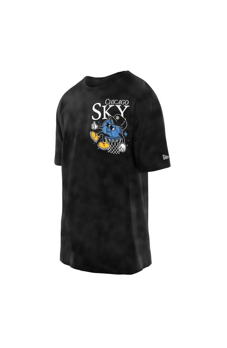 New Era Men's New Era Black Chicago Sky Old School Sport Enzyme Wash Oversized T-Shirt, Alternate, color, Black