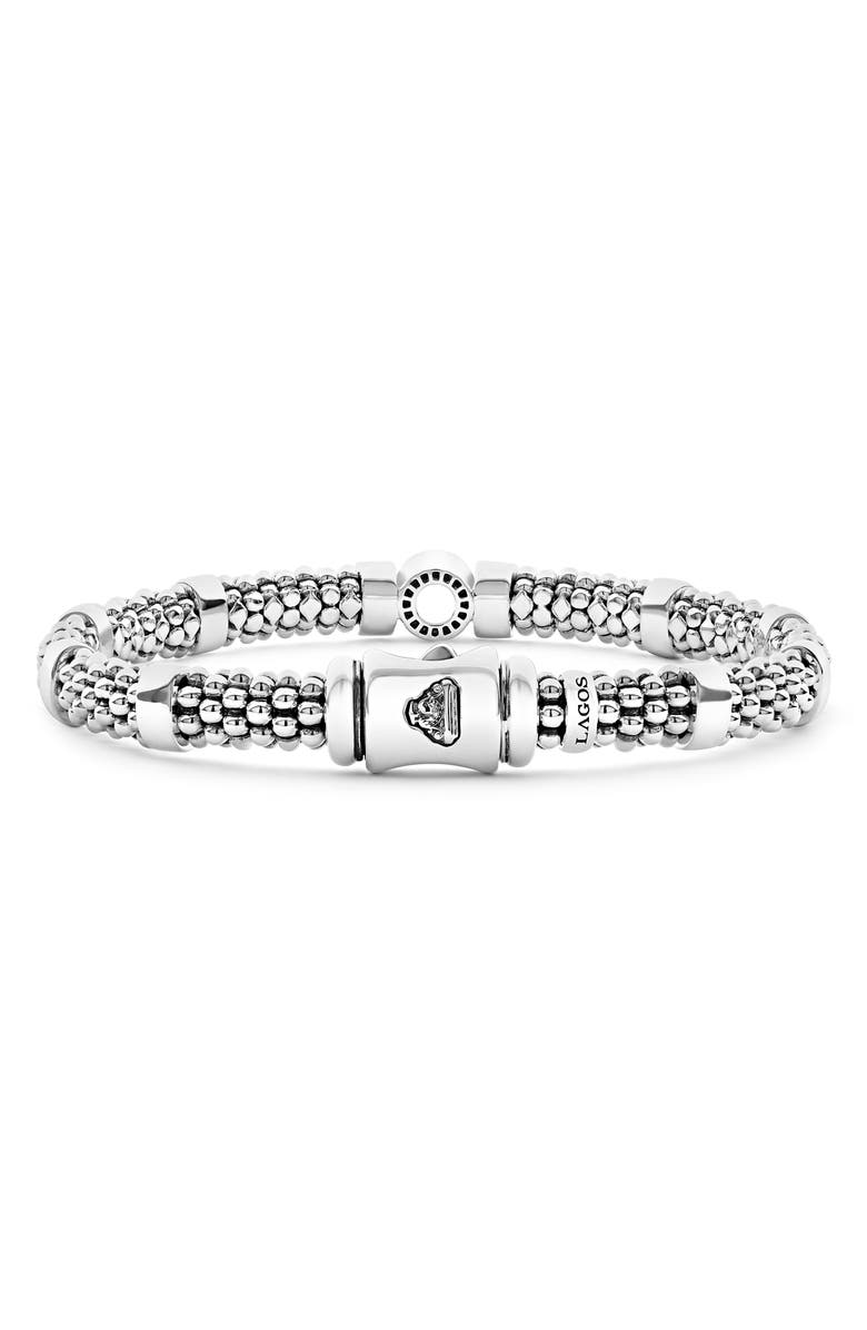 LAGOS Caviar Spark Diamond Rope Bracelet, Alternate, color, Silver Diamond