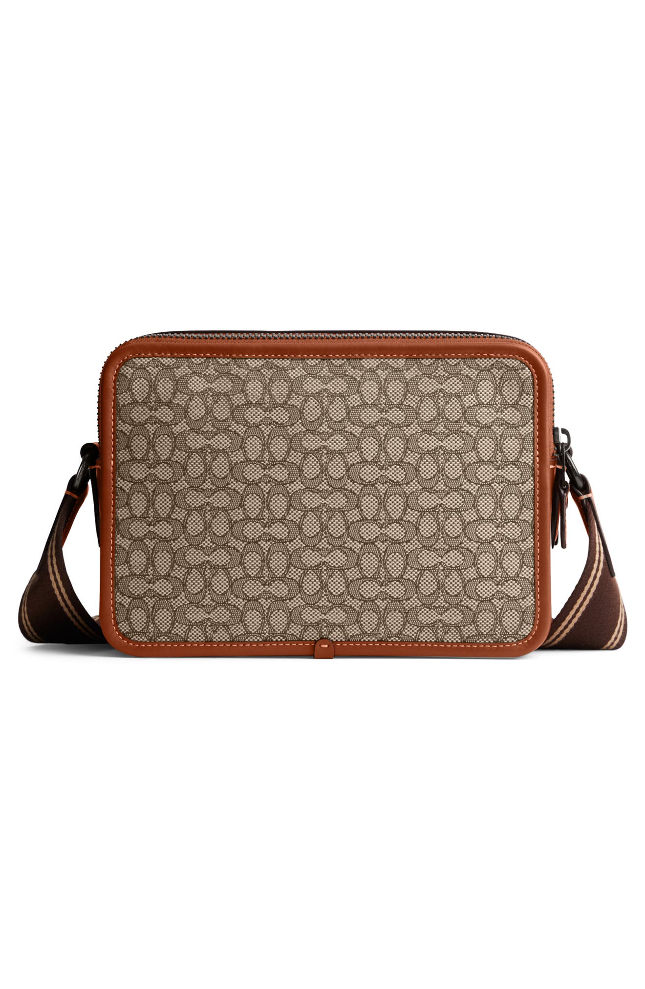 COACH Charter Micro Signature Jacquard & Leather Crossbody Bag, Alternate, color, 