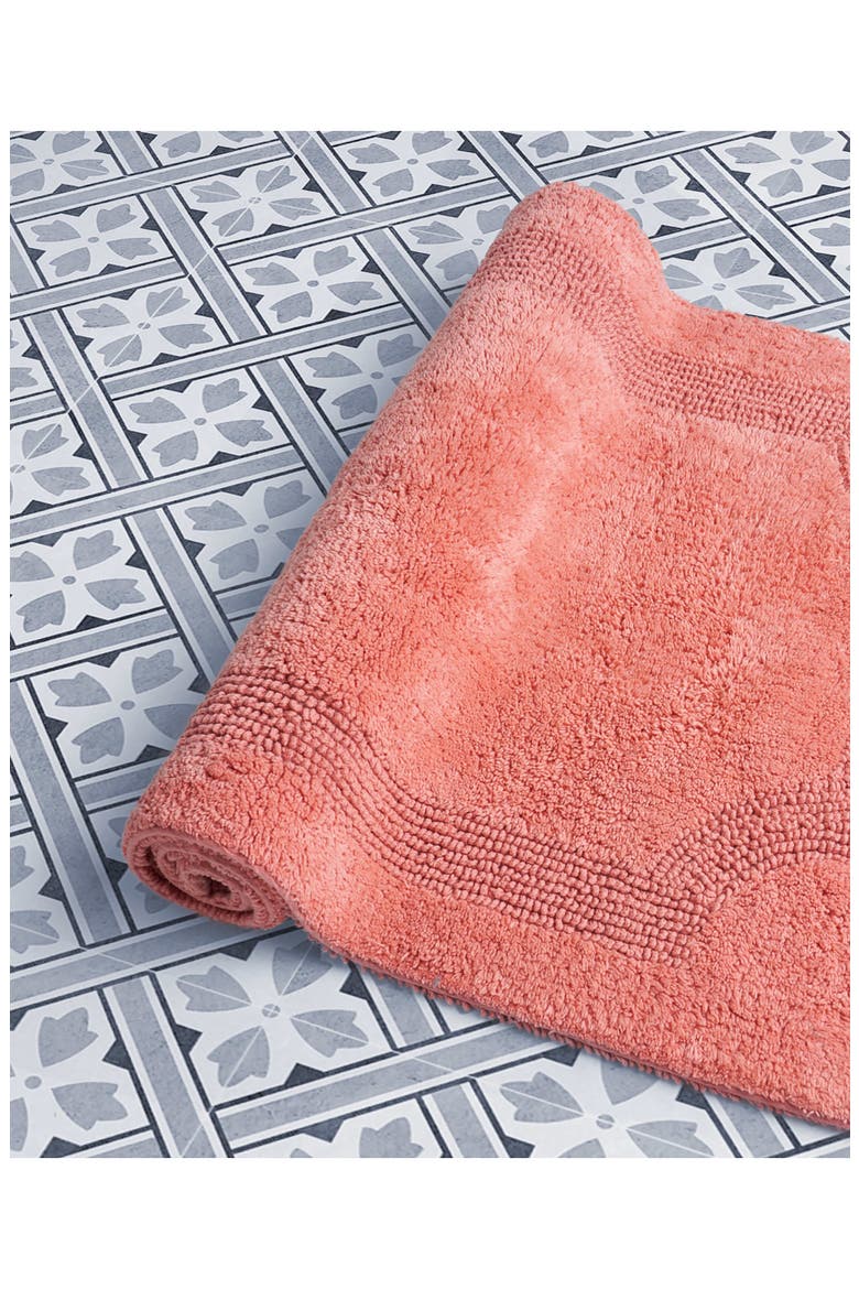 Reversible Cotton Bath Rug, Alternate, color, CORAL
