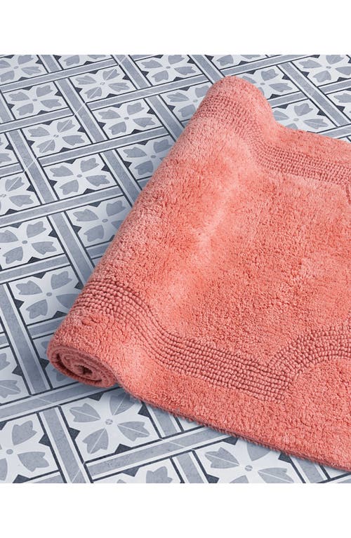 Laura Ashley Reversible Cotton Bath Rug In Coral