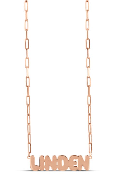 Bubble Letter Script Necklace