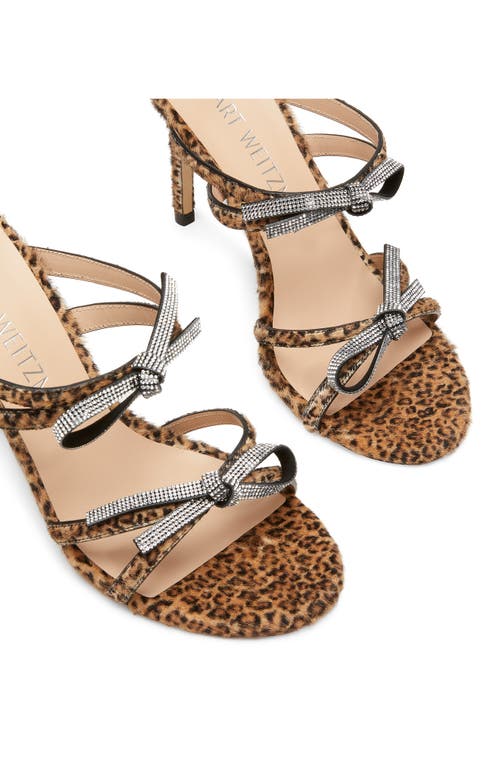 Stuart Weitzman Genuine Calf Hair Slide Sandal In Animal Print