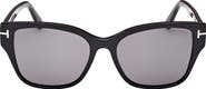 TOM FORD Elsa 55mm Polarized Butterfly Sunglasses