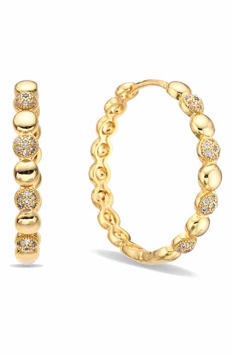 Amalia Cubic Zirconia Hoop Earrings