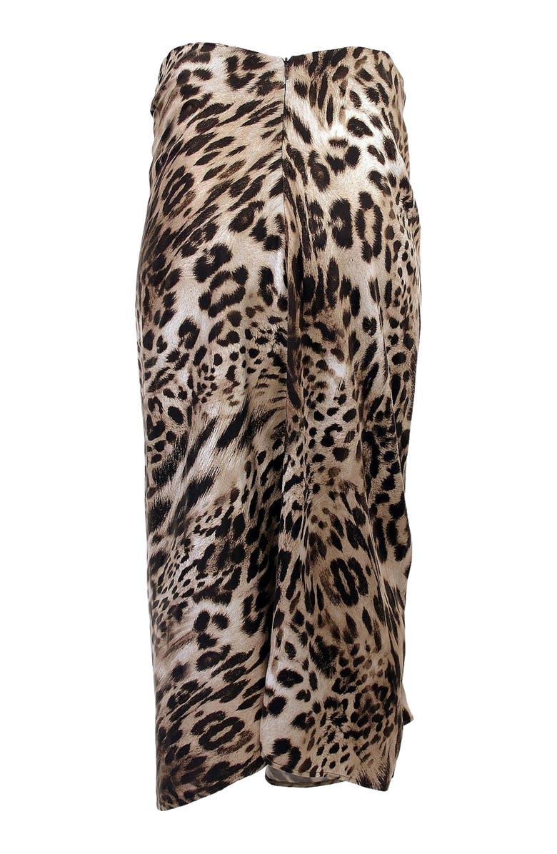 THEO The Label Danae Leopard Print Ruched Skirt, Main, color, Leopard