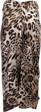 THEO The Label Danae Leopard Print Ruched Skirt
