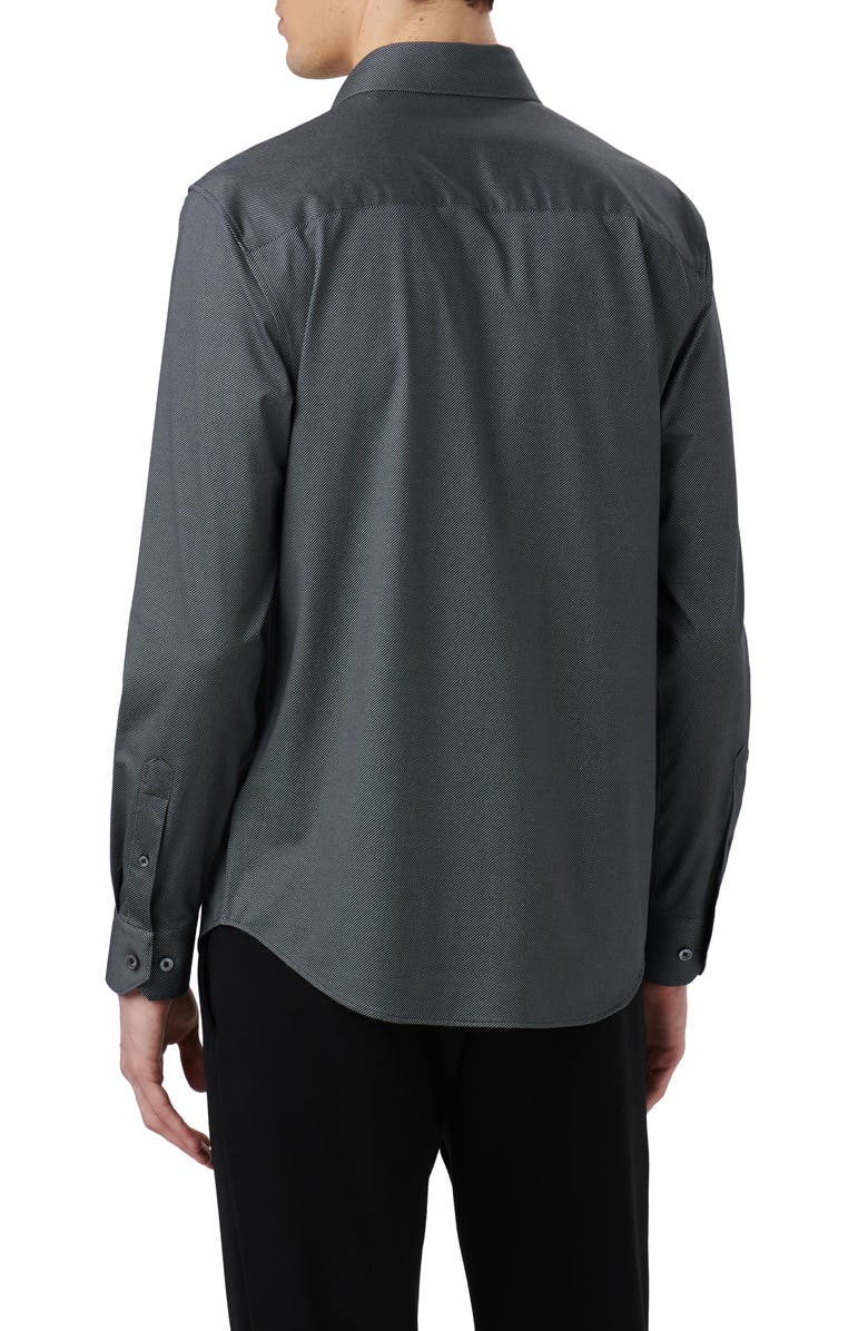 Bugatchi James OoohCotton<sup>®</sup> Trim Fit Stripe Button-Up Shirt, Alternate, color,