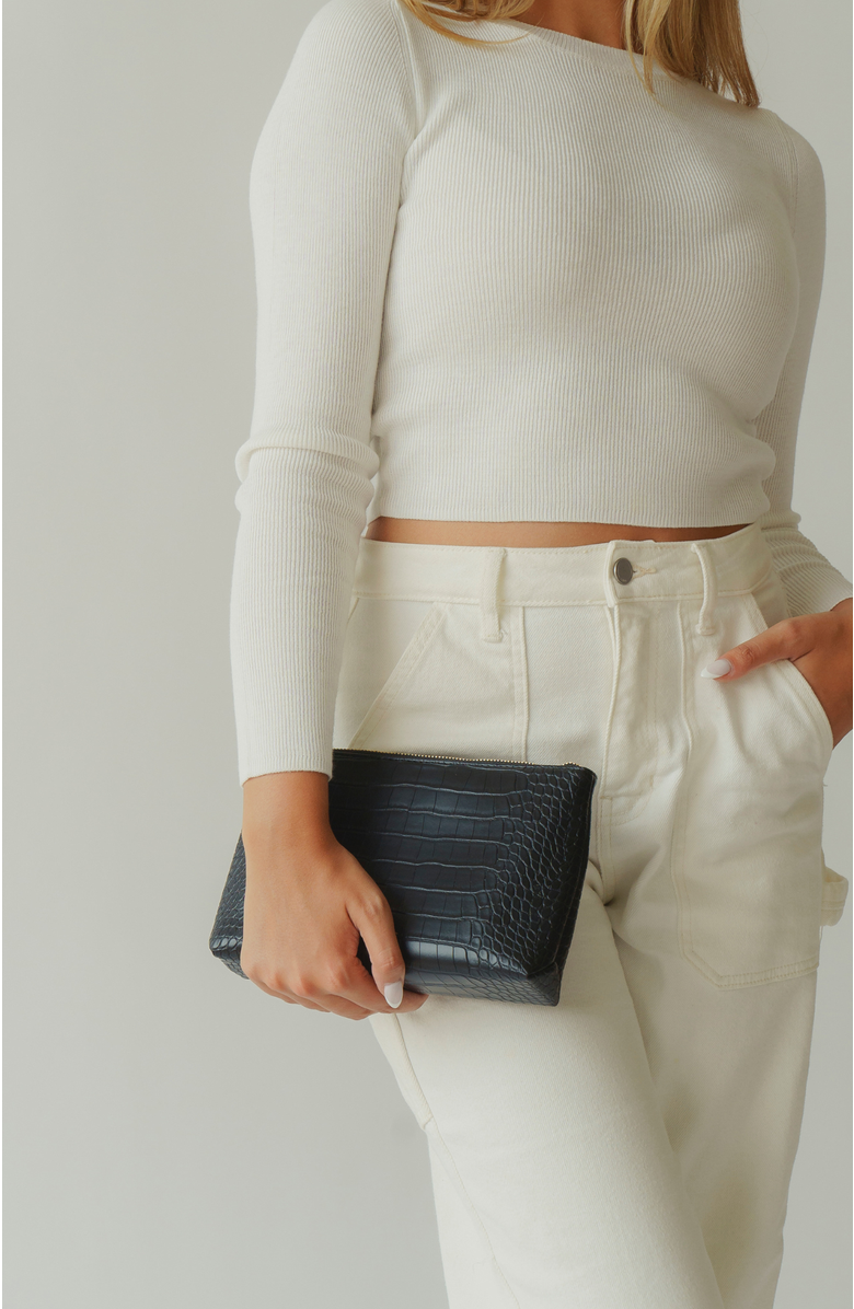 Modern Picnic THE SNACKER, Alternate, color, Black Croc