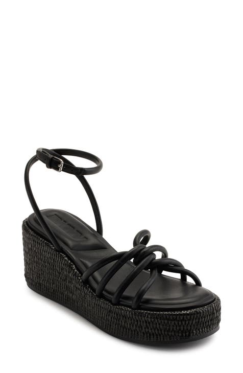 Dkny fashion black wedges